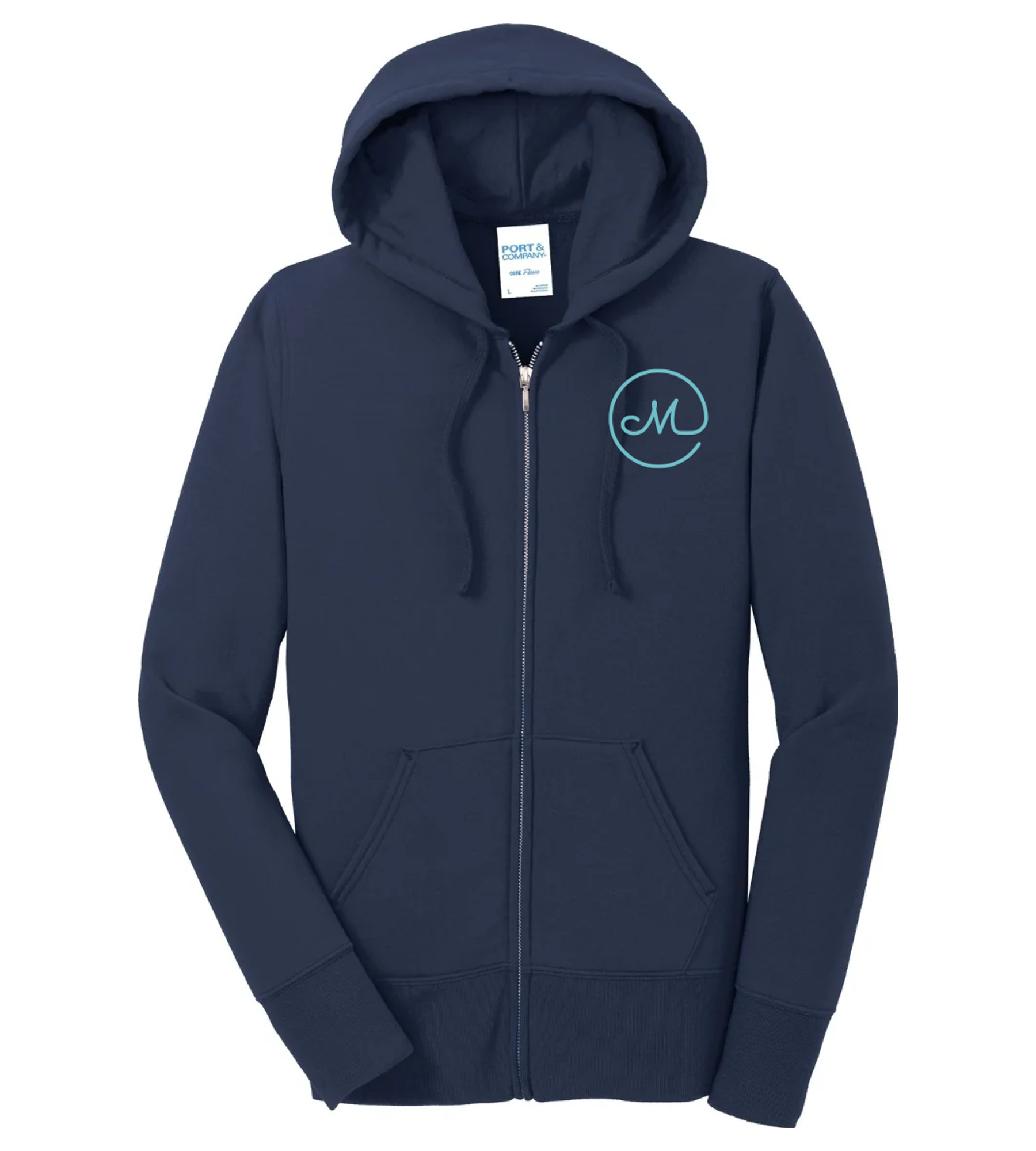 Port & Company Ladies Core Fleece Full-Zip Hooded Sweatshirt